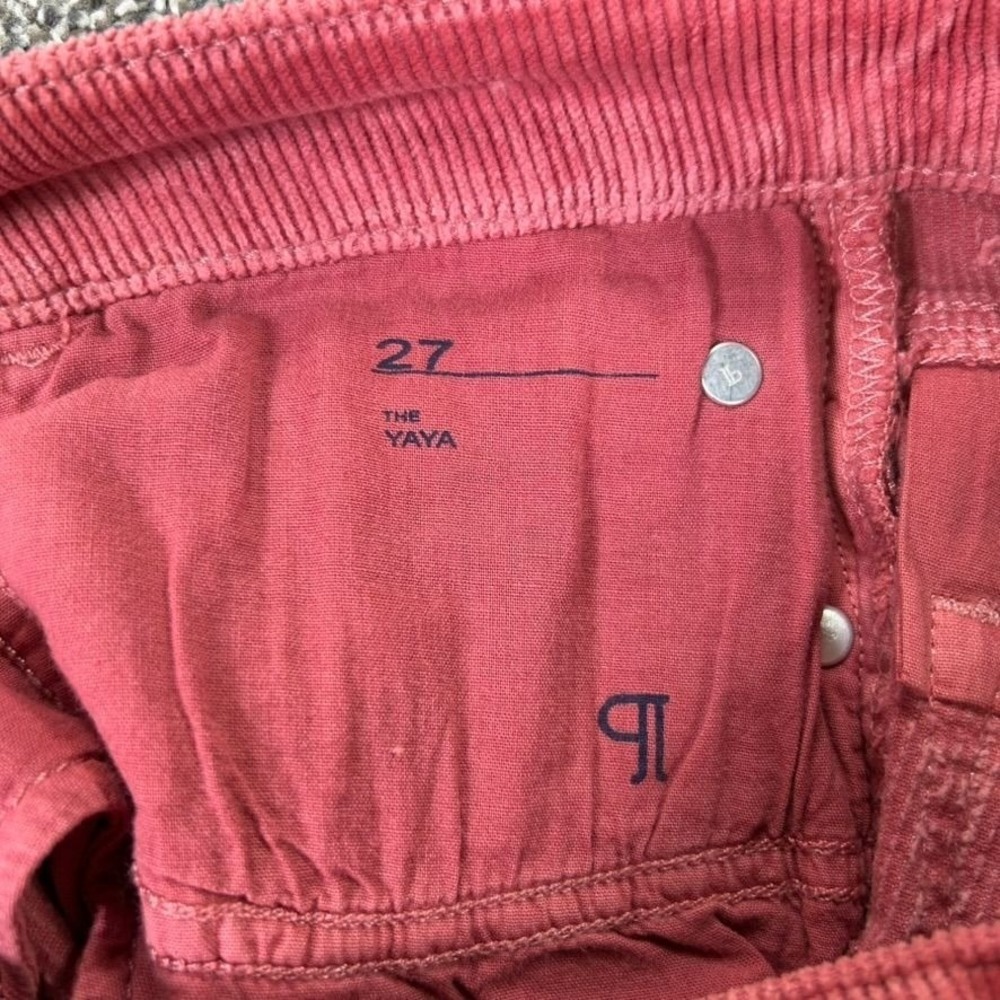 Anthropologie Pilcro The Yaya Corduroy Pants Womens 27 Mid Rise Rose Pink Casual - Picture 3 of 12